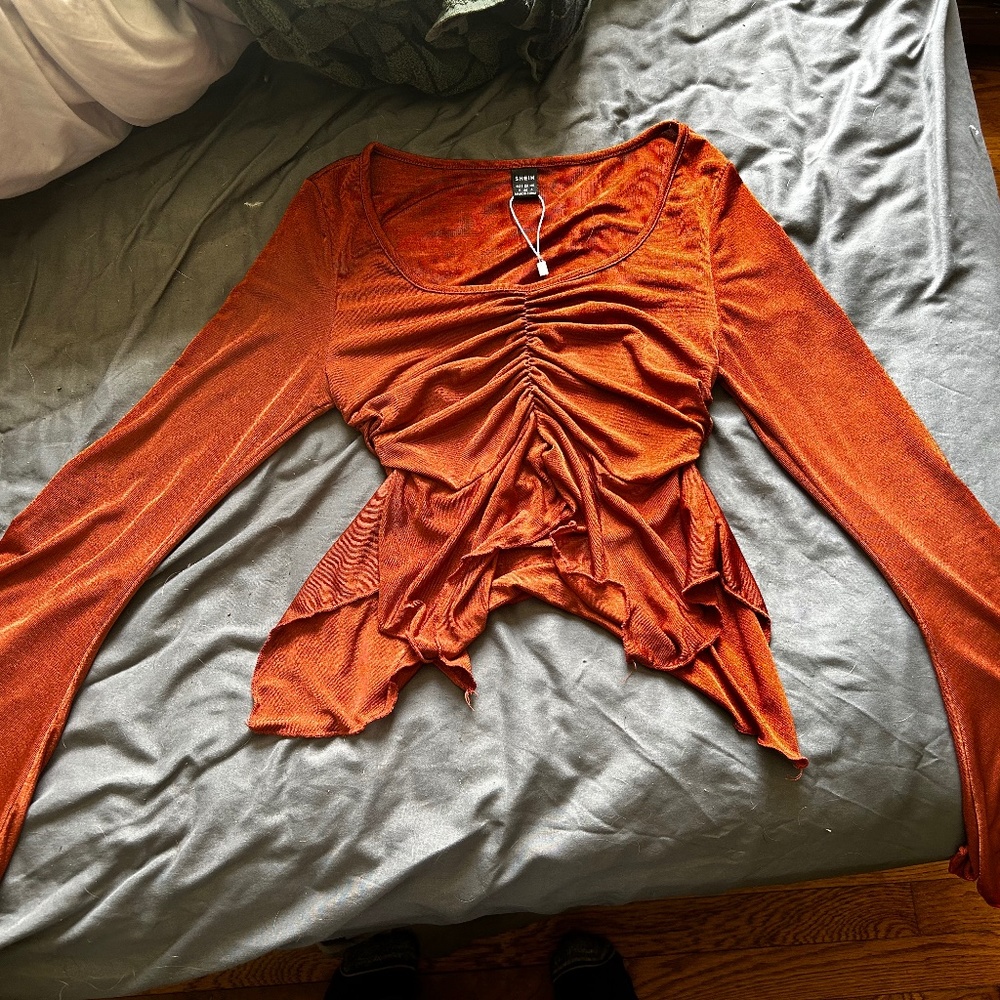 SHIEN blouse with flare sleeves